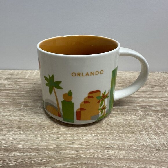 STARBUCKS ORLANDO FLORIDA COFFEE TEA MUG YOU ARE HERE COLLECTION CERAMIC 14 OZ - Picture 1 of 6